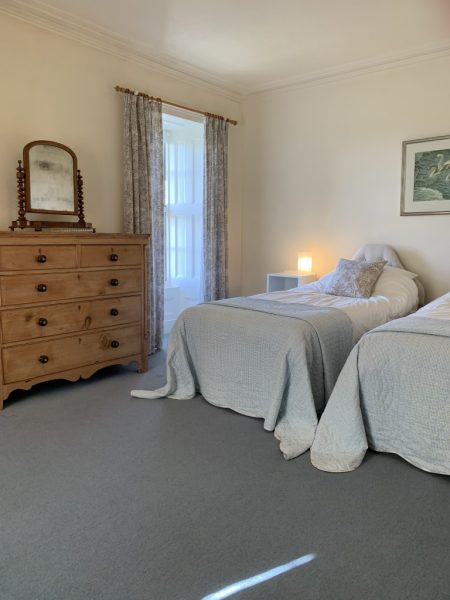 The Front Wing twin bedroom with sea view