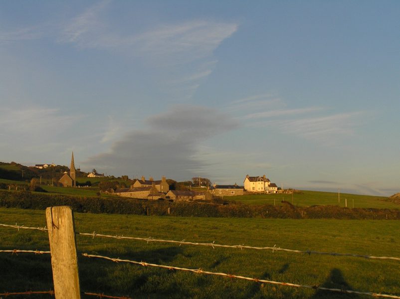 Pen y Graig is just below the church